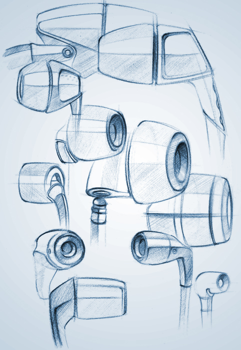 Hand drawn，product design，illustration，industrial product，