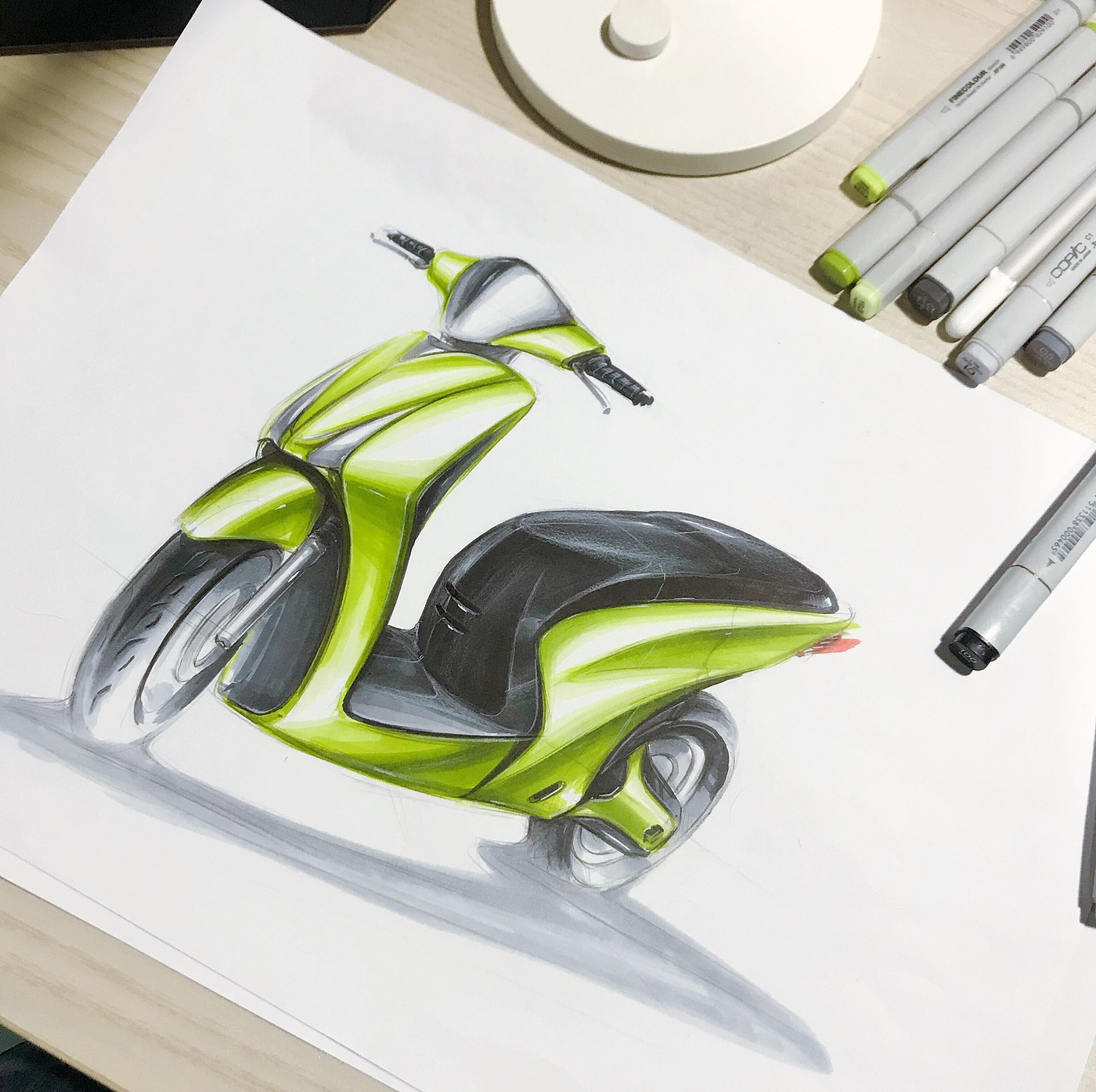 Hand drawn，industrial design，Postgraduate entrance examination，Hand drawn for postgraduate entrance examination，Electric vehicle，Hand drawn video，marker pen，Line，