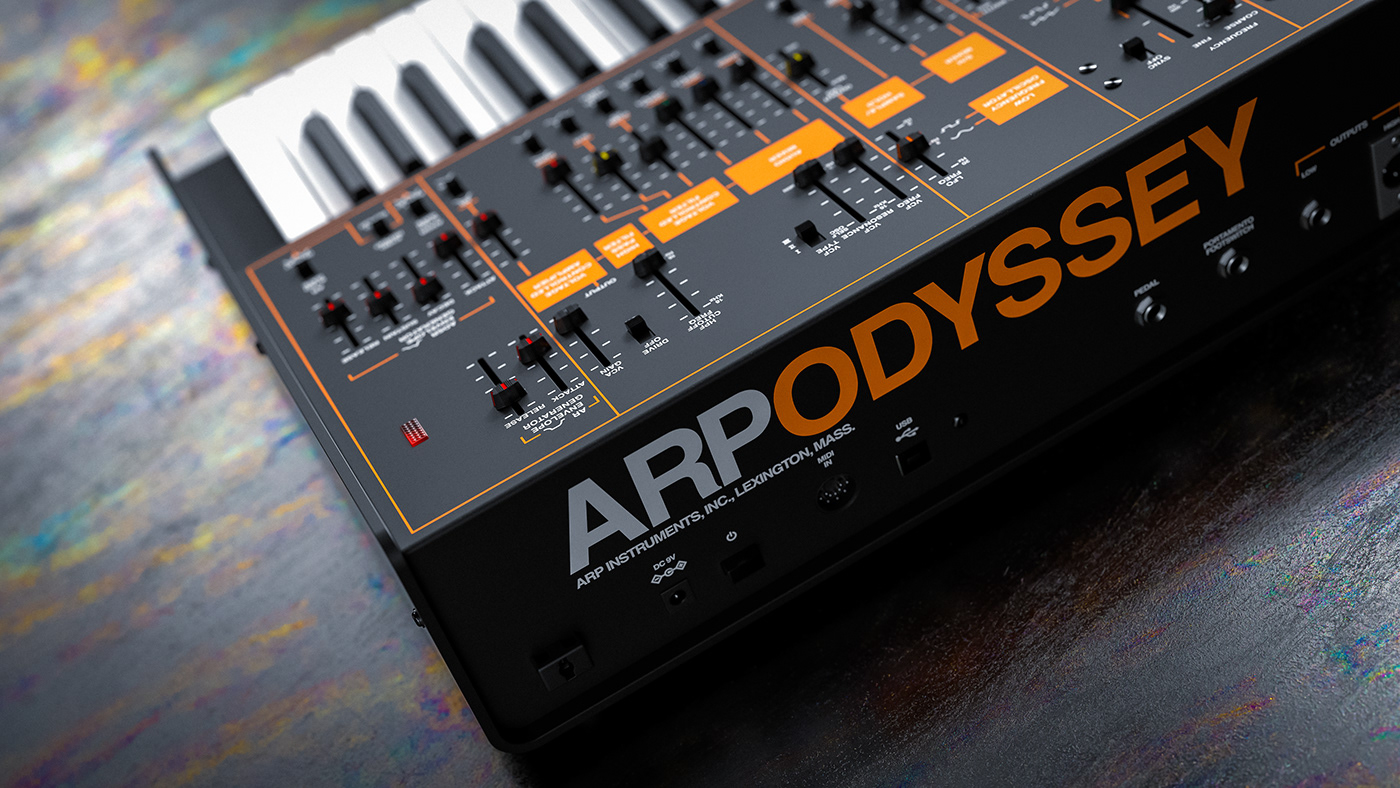 keyboard，Synthesizer，Korg ARP Odyssey，cgi，black，Ryo Asakura，