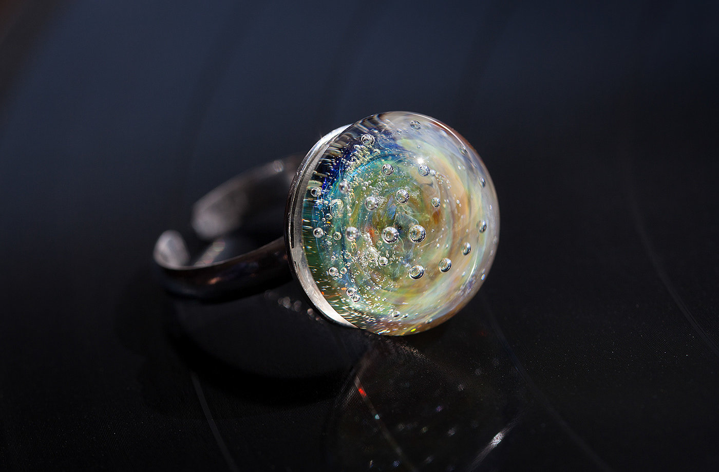 Glass，Ring，Accessories，Lesya Andreeva，Color painting，Pendant，