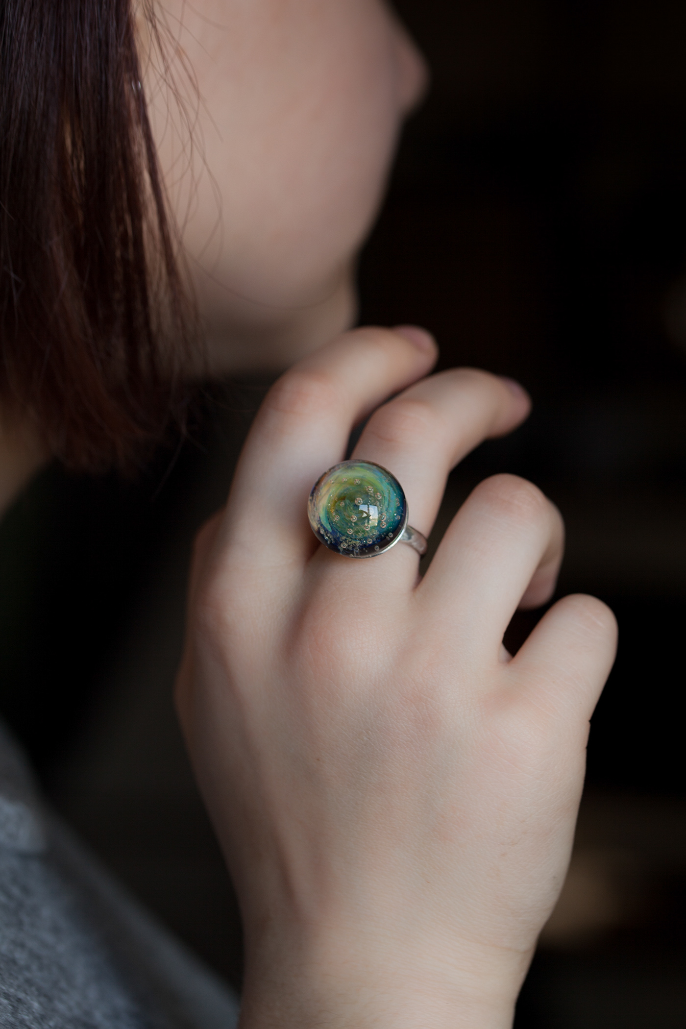 Glass，Ring，Accessories，Lesya Andreeva，Color painting，Pendant，