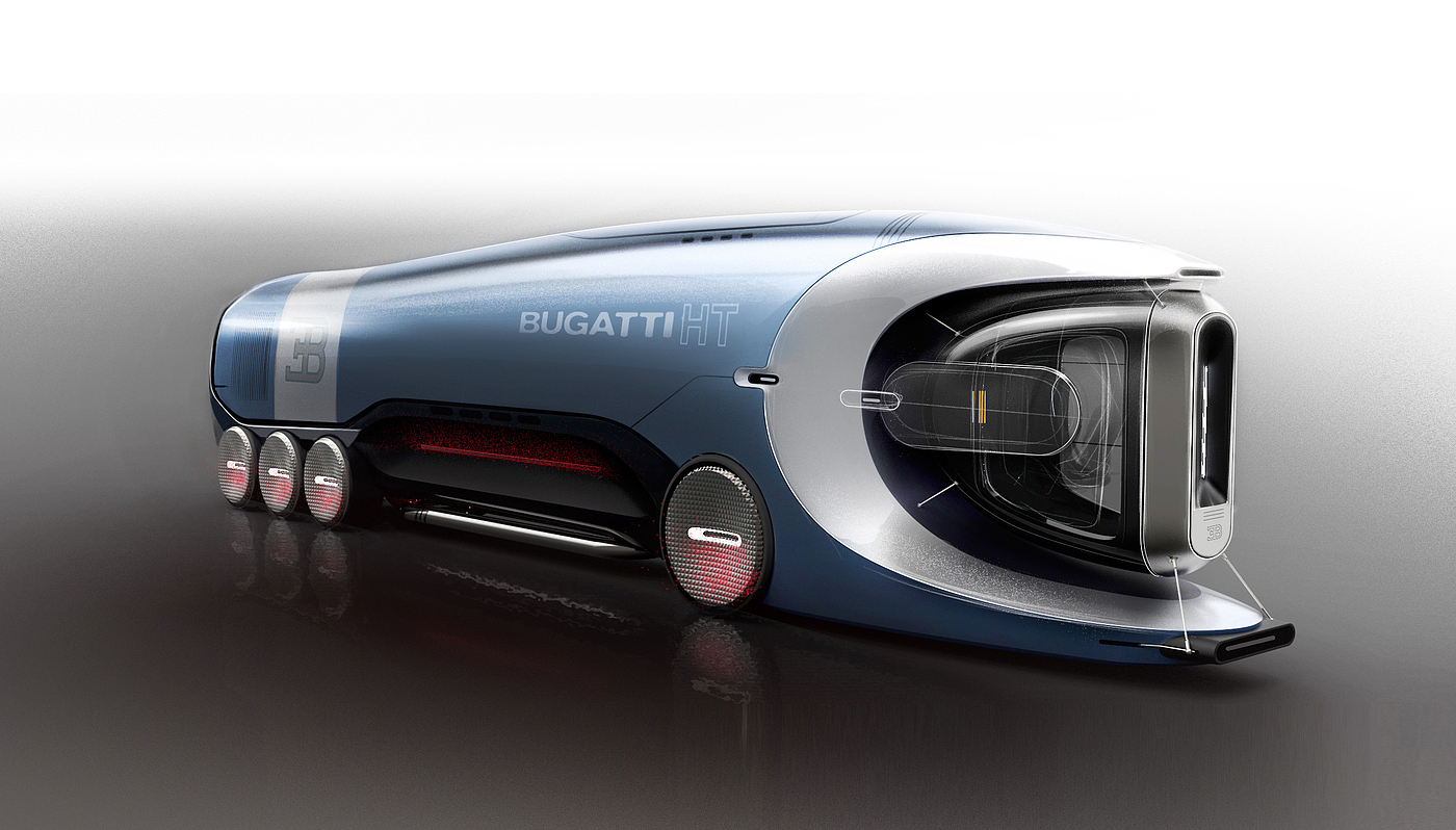 Bugatti，truck，design sketch，