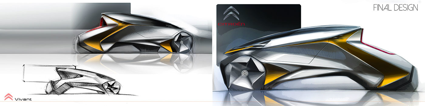 Industrial product design，Automobile design，sketch，i-camp，Digital plate，