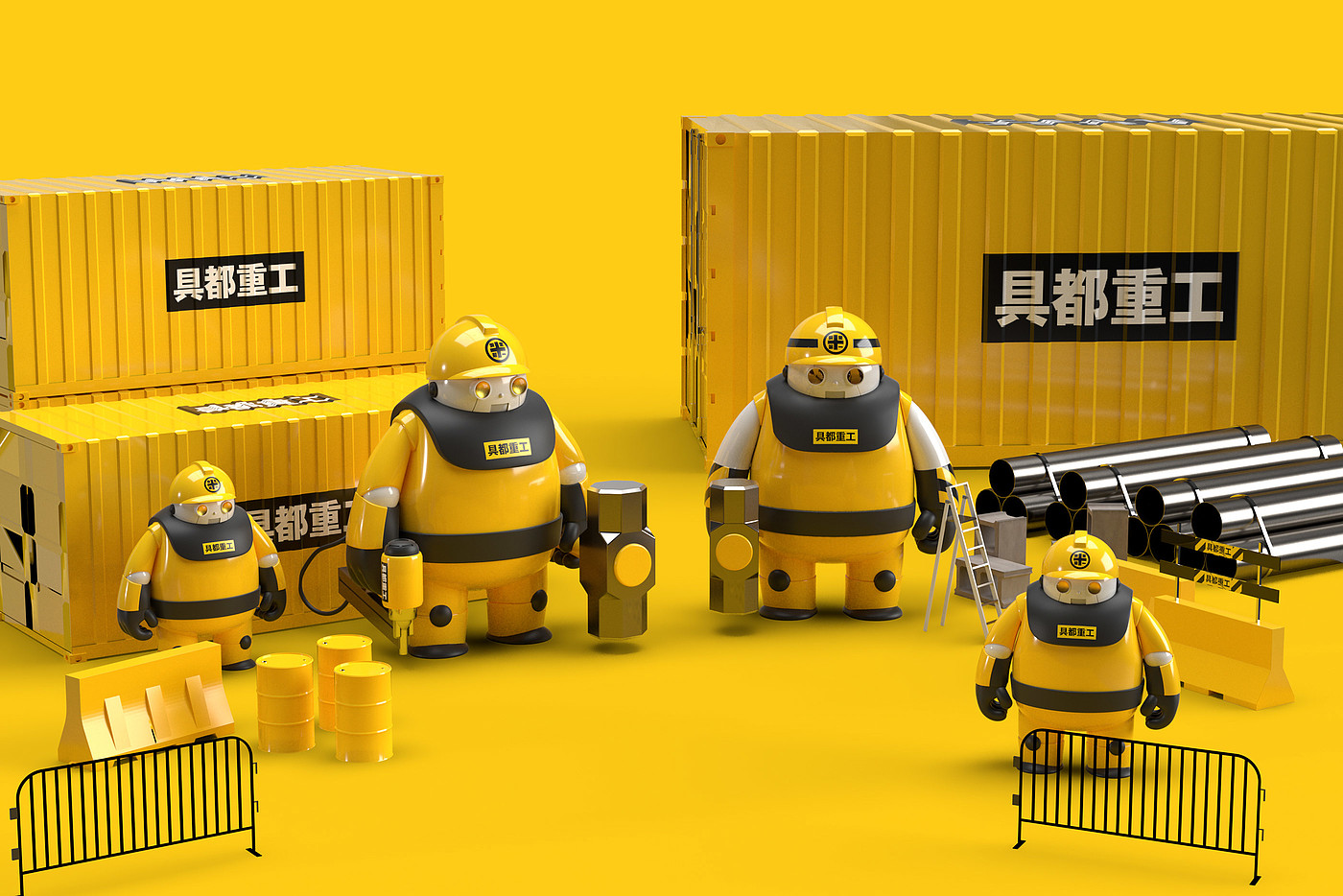 doll，industrial design，worker，