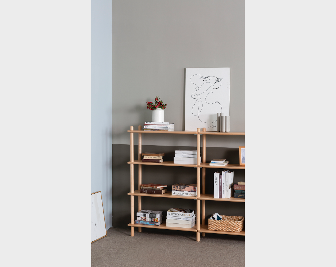 Combined rack, storage rack, solid wood, module，