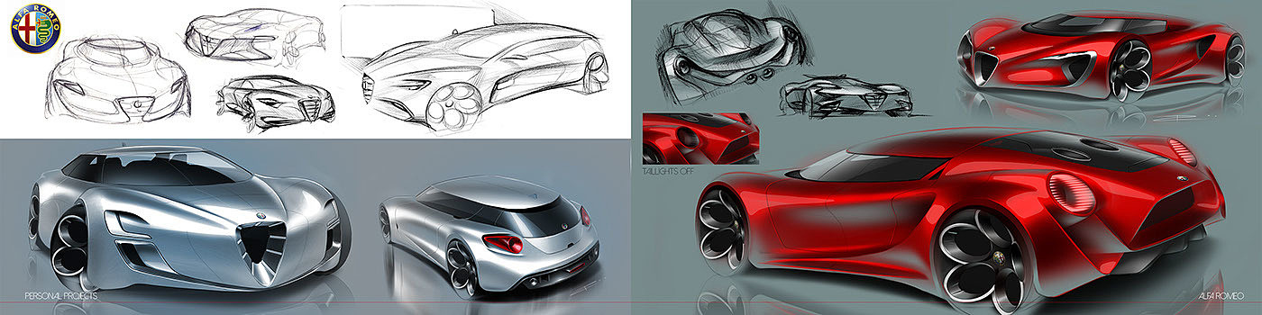 Industrial product design，Automobile design，sketch，i-camp，Digital plate，