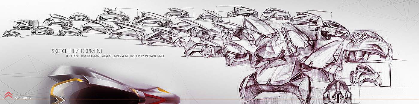 Industrial product design，Automobile design，sketch，i-camp，Digital plate，