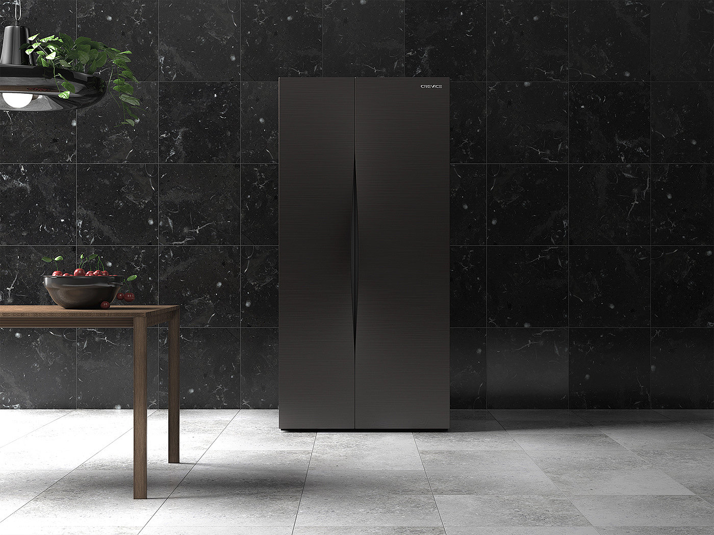 Crevice，the republic of korea，Refrigerator，black，
