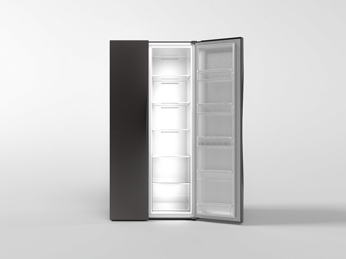 Crevice，the republic of korea，Refrigerator，black，
