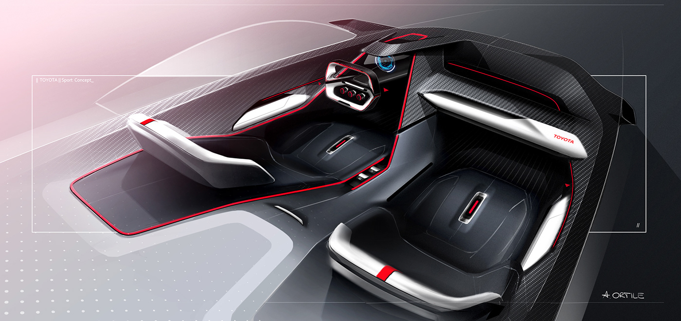 sketch，Andrea Ortile，automobile，