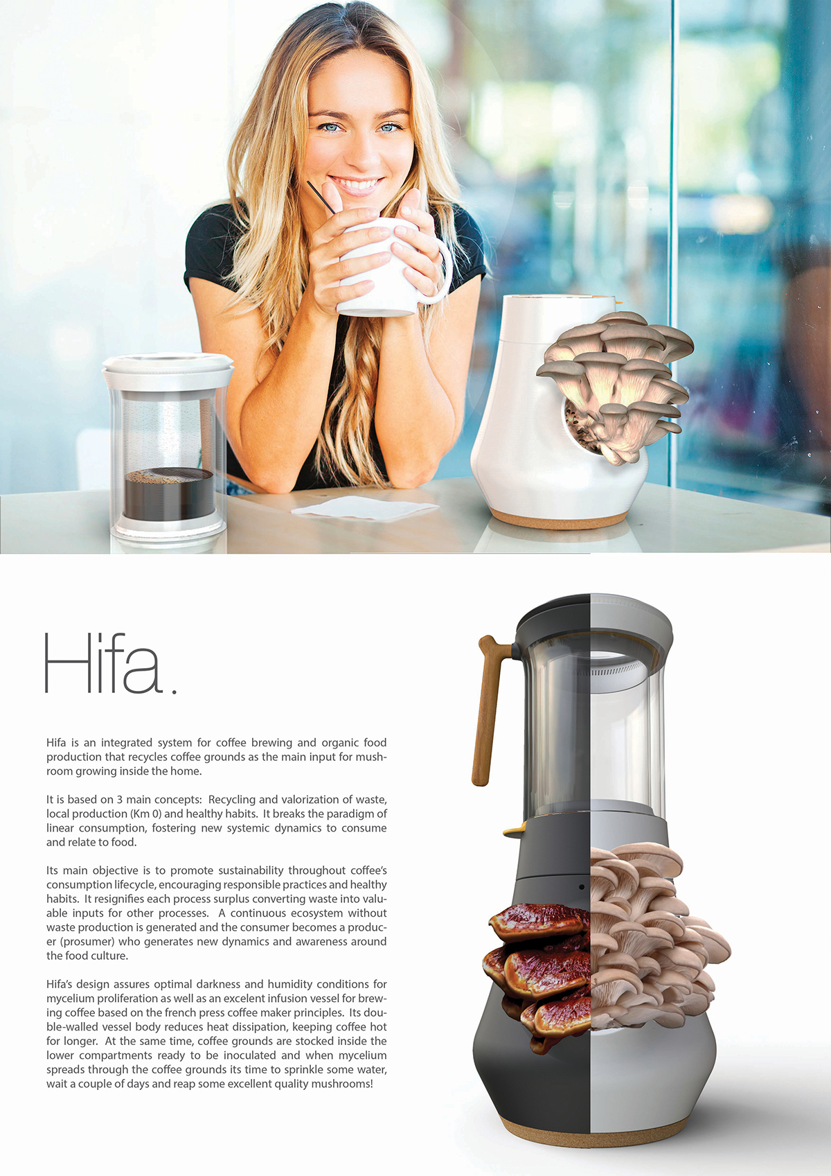 Coffee grounds，Waste utilization，Organic crops，Mushroom，