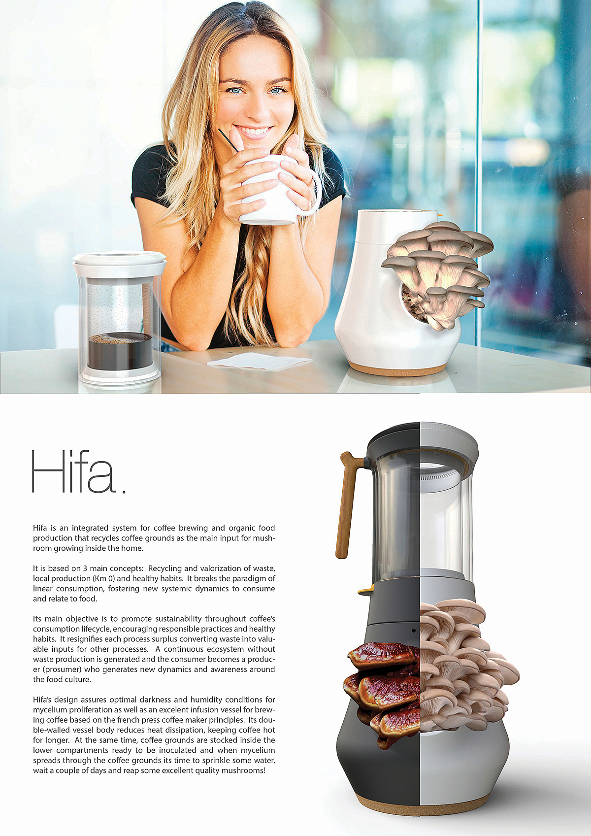 Coffee grounds，Waste utilization，Organic crops，Mushroom，