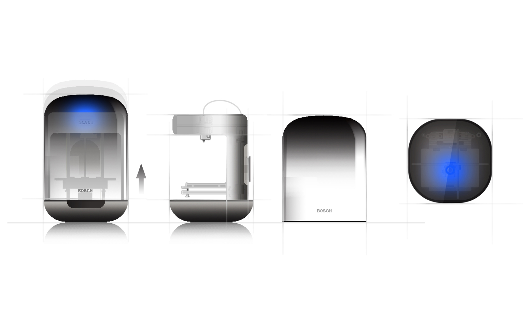 bosch，Cool light effect，Desktop portable 3D printer，