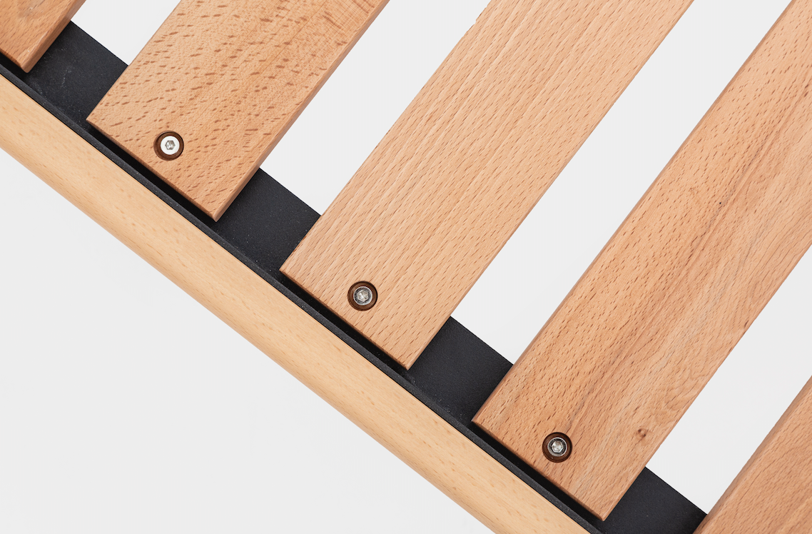 Solid wood bed, Windsor bed, solid wood metal，