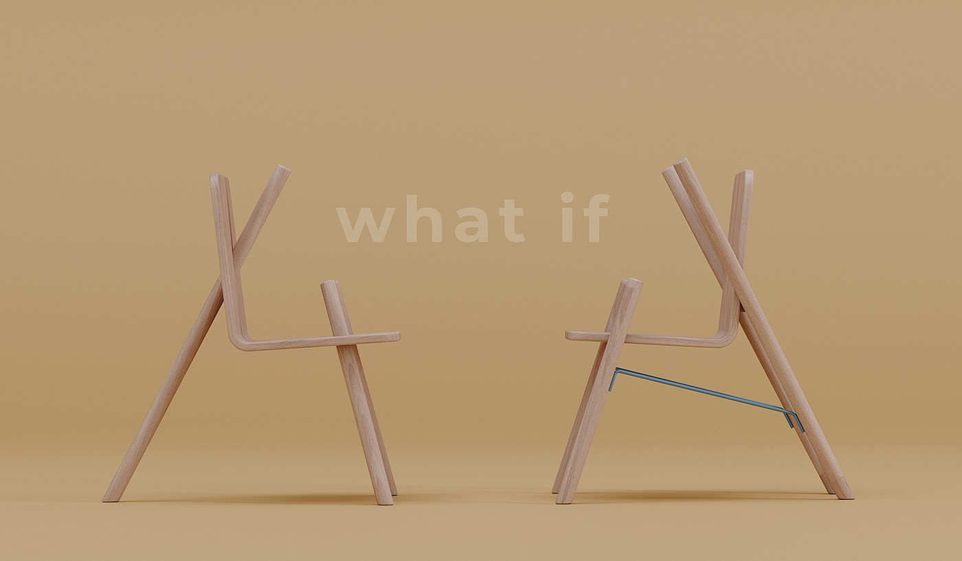 wooden ，chair，vWHAT IF chair，