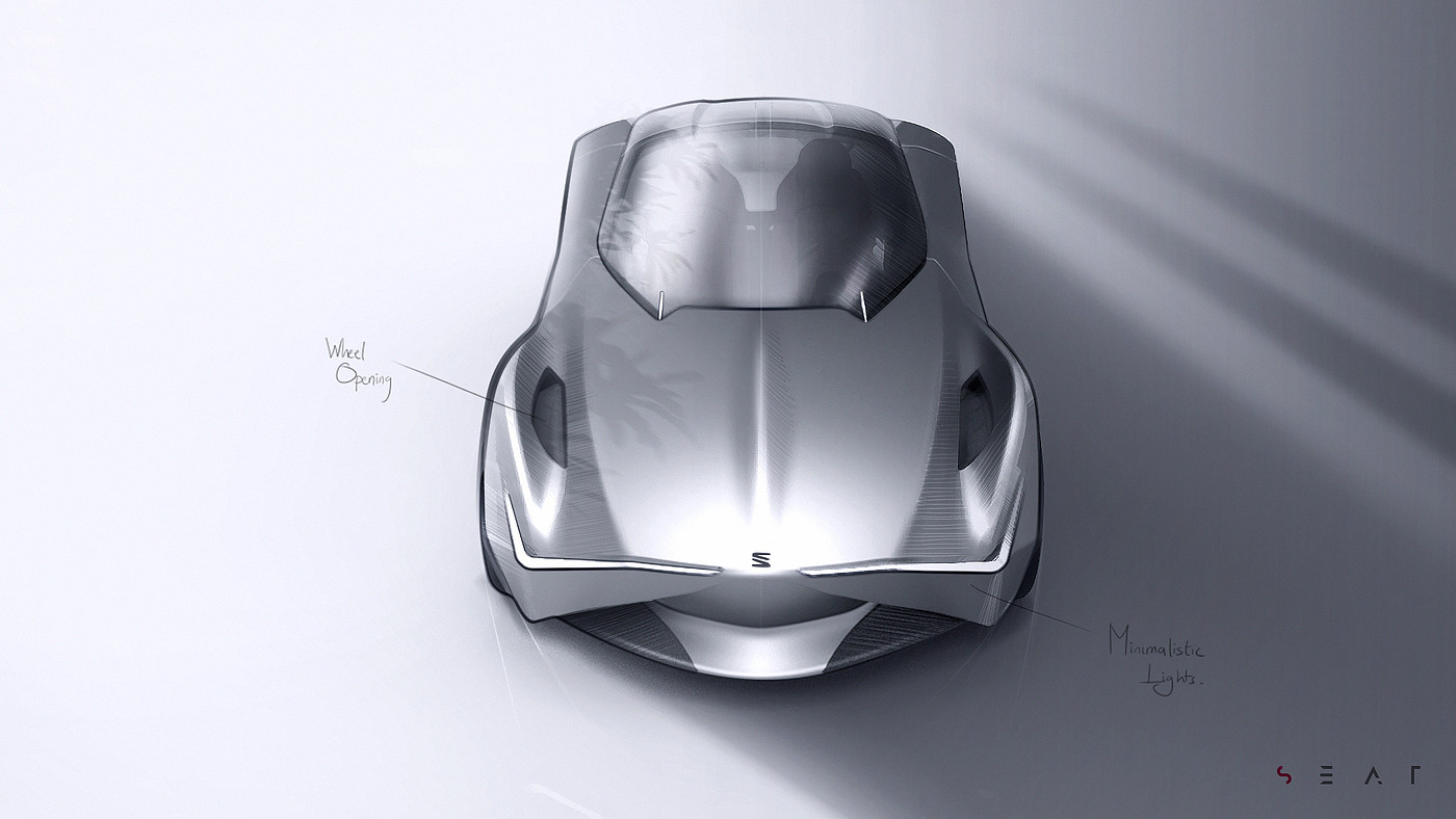 black，Sports car，S E A T - Vision GT，