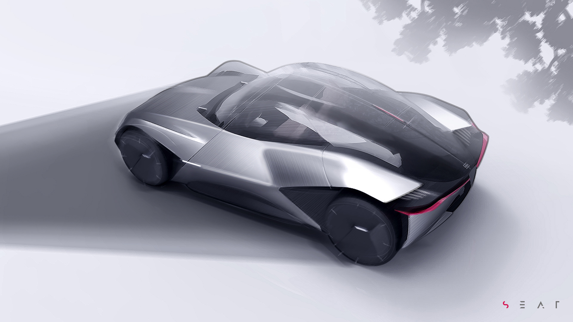 black，Sports car，S E A T - Vision GT，