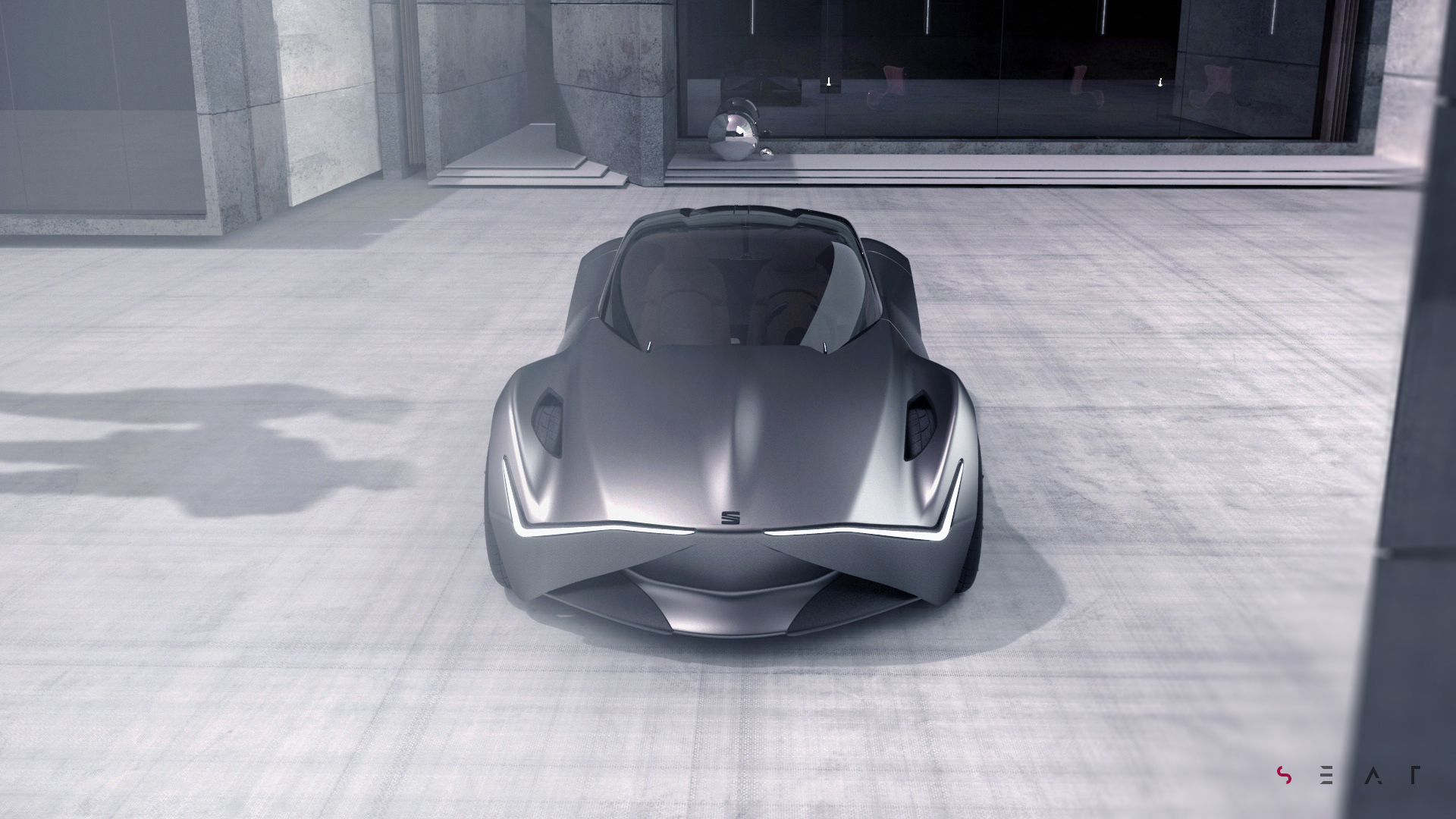 black，Sports car，S E A T - Vision GT，