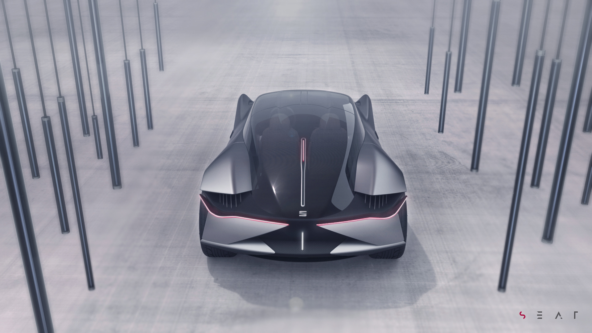 black，Sports car，S E A T - Vision GT，