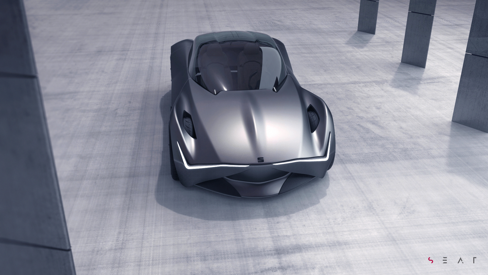 black，Sports car，S E A T - Vision GT，