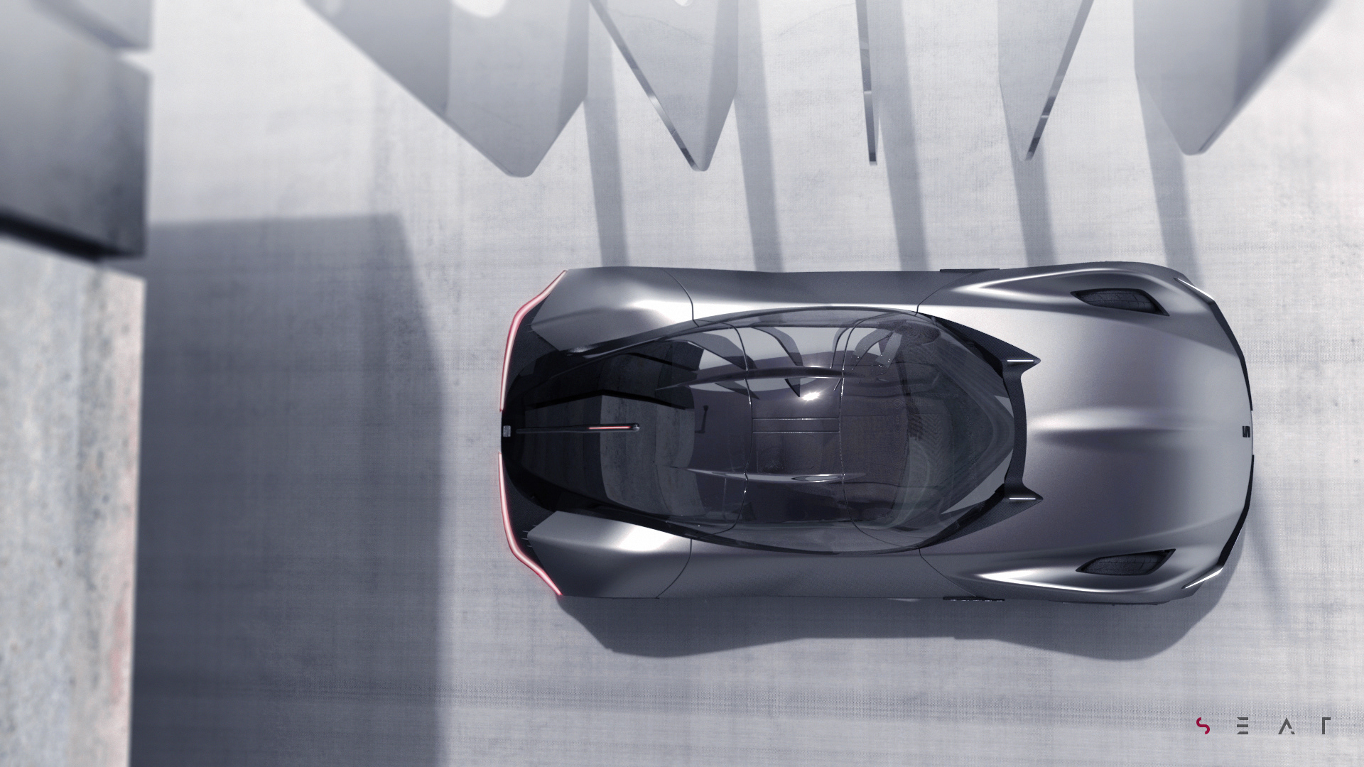 black，Sports car，S E A T - Vision GT，