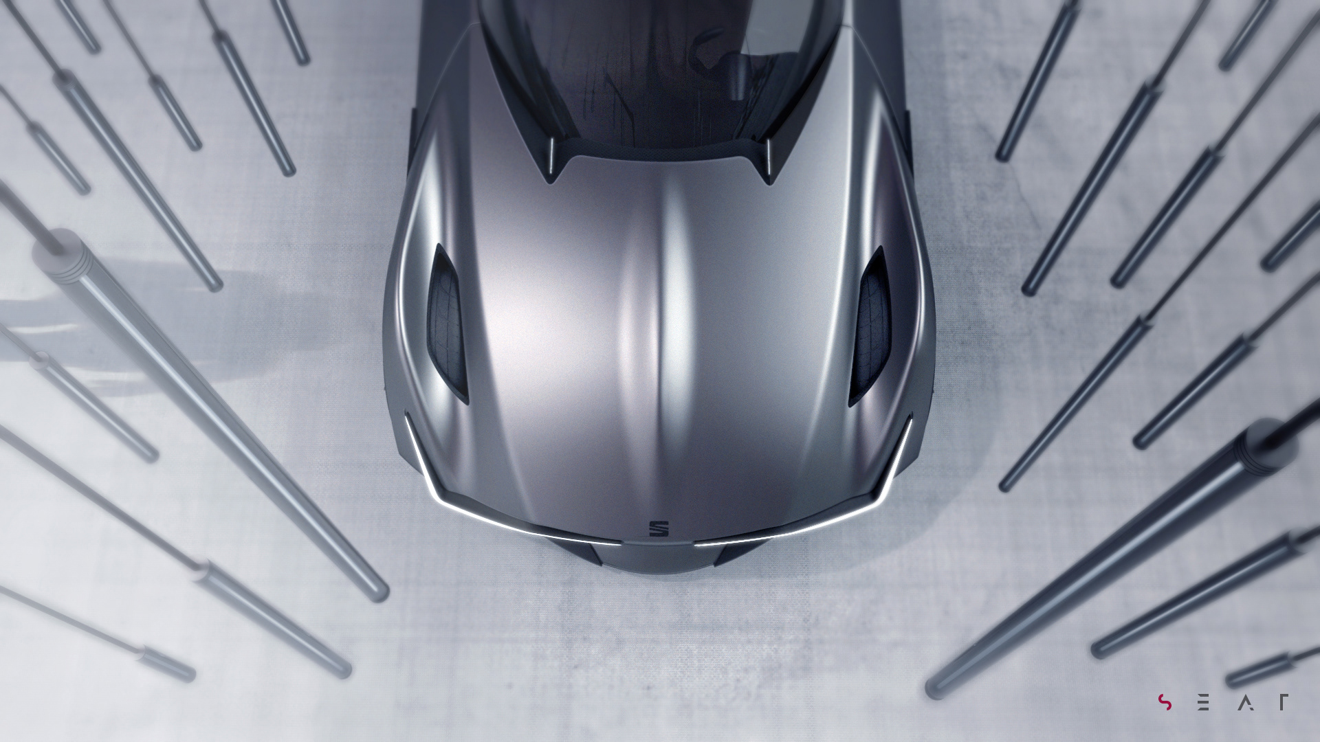 black，Sports car，S E A T - Vision GT，