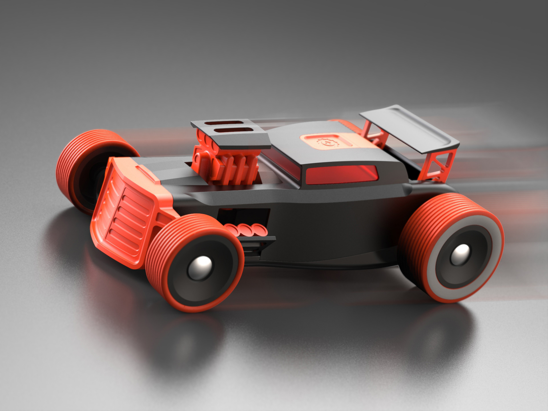 black，4WD racing toy，Hot rod，