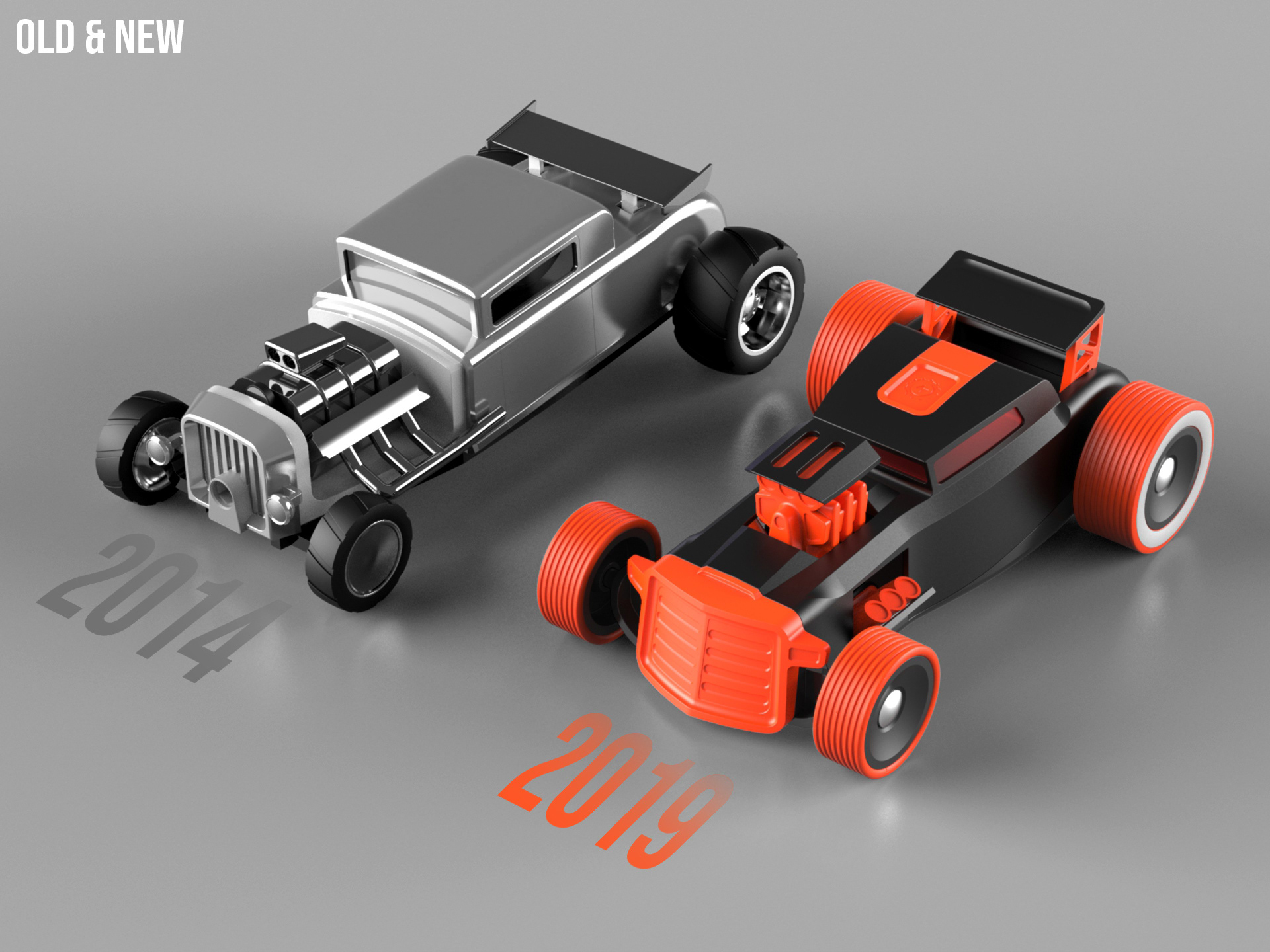 black，4WD racing toy，Hot rod，