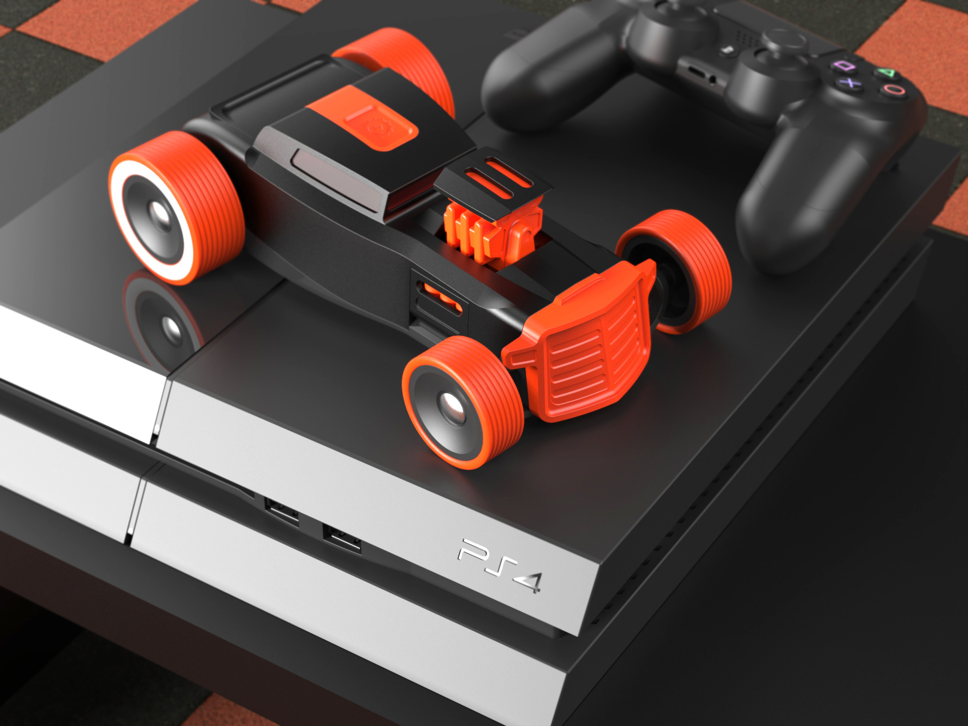 black，4WD racing toy，Hot rod，