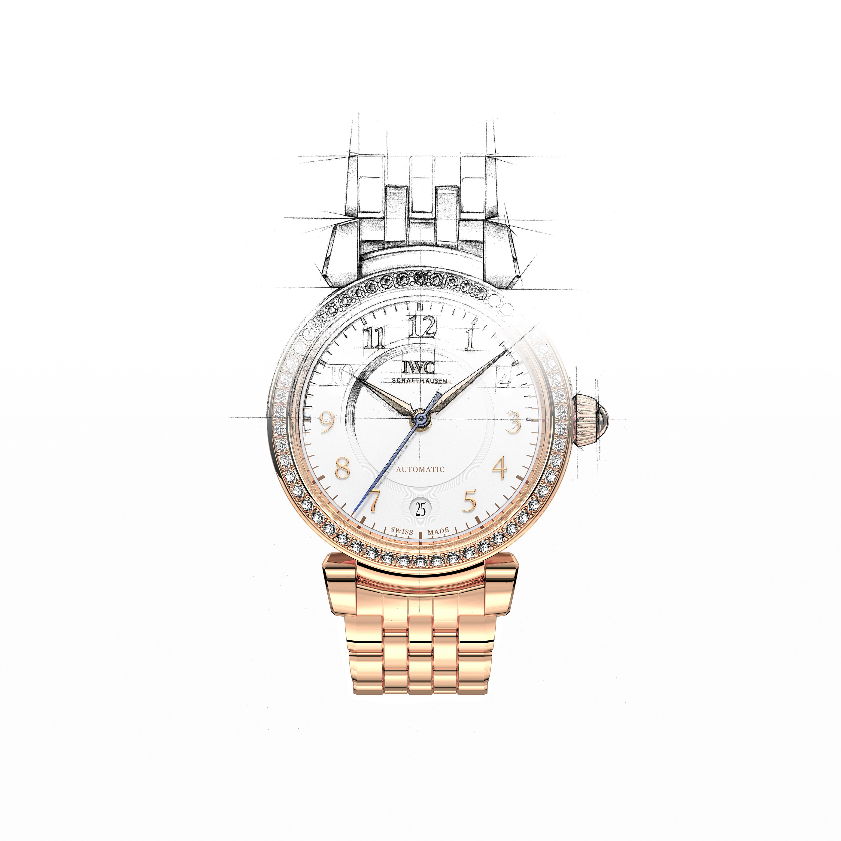 Wrist watch，Hand drawn，Design draft，sketch，