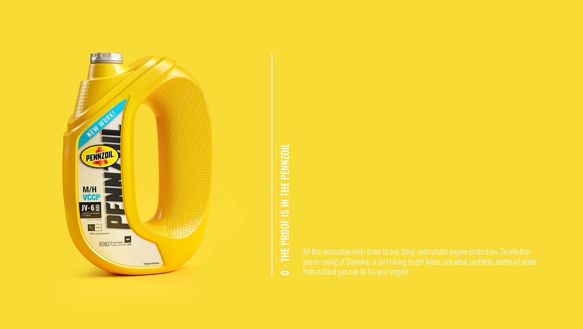 yellow，packing design，Pennzoil，