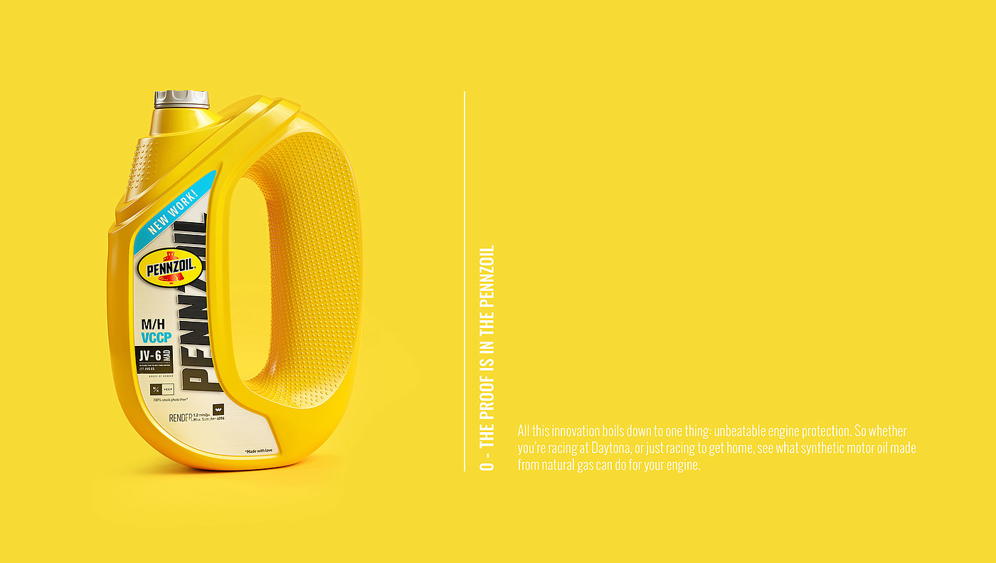 yellow，packing design，Pennzoil，
