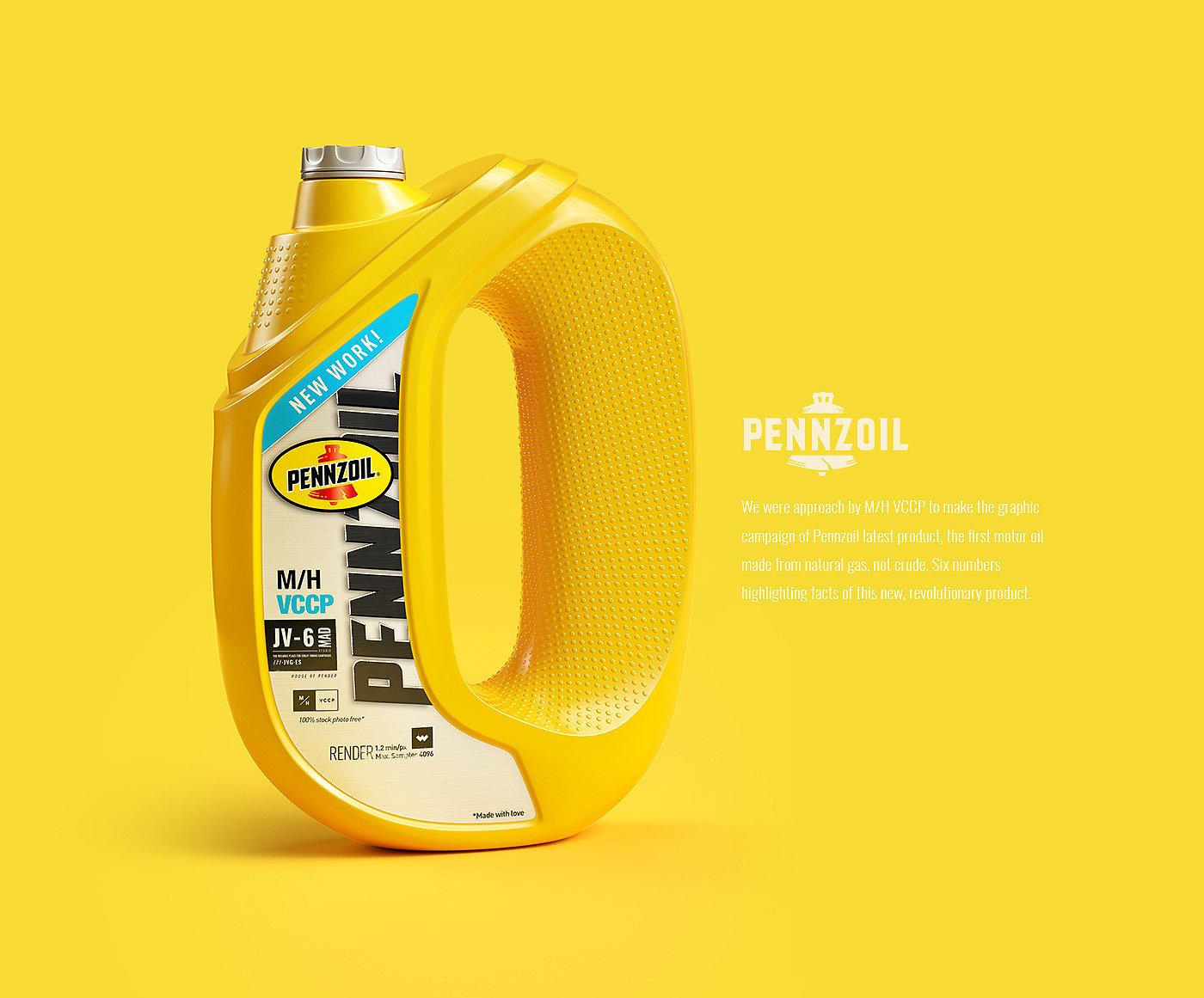 yellow，packing design，Pennzoil，