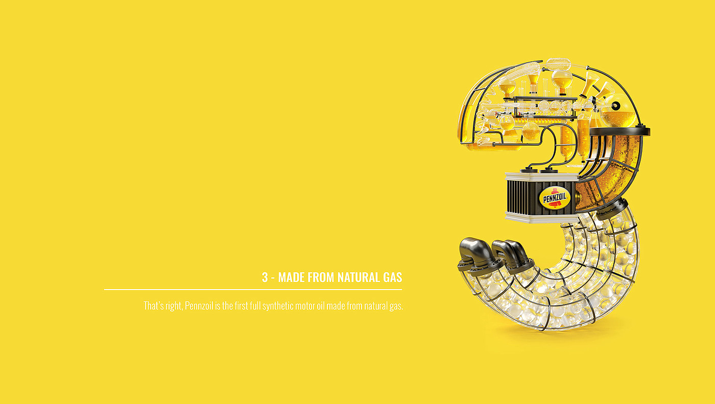 yellow，packing design，Pennzoil，