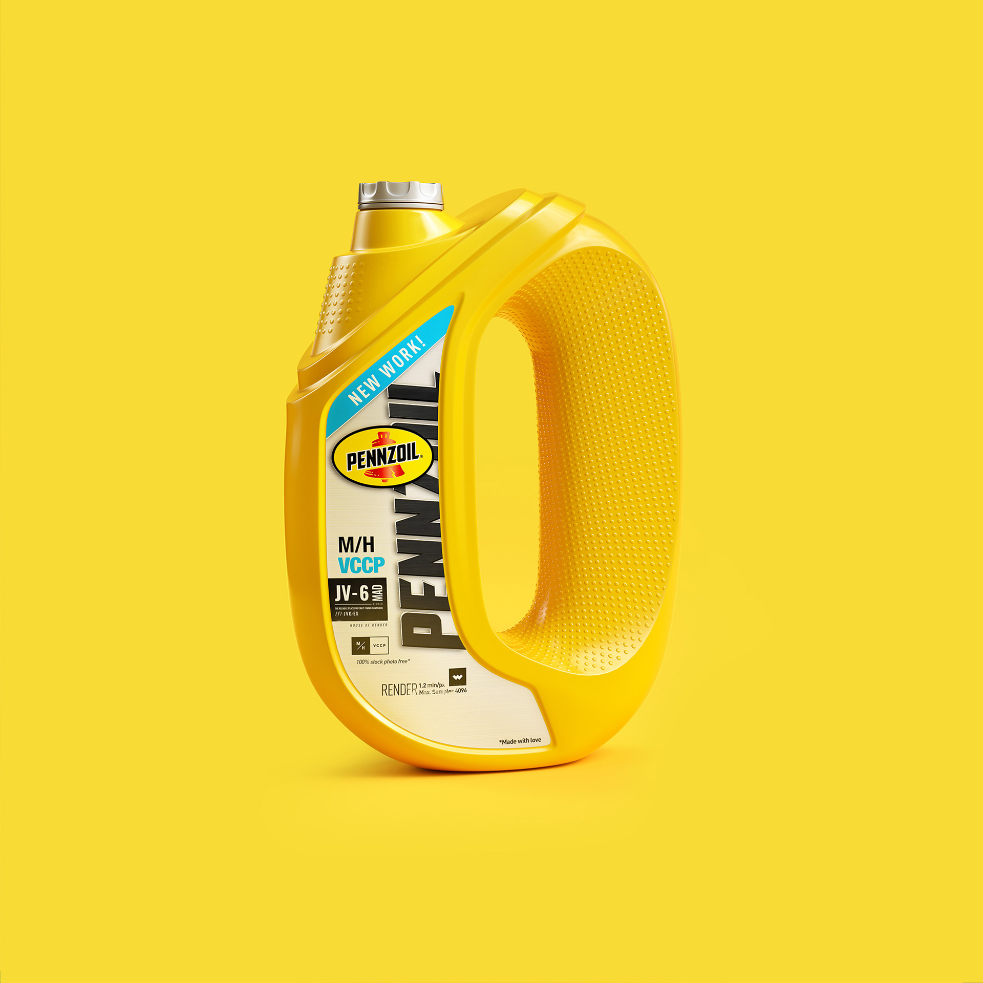 yellow，packing design，Pennzoil，