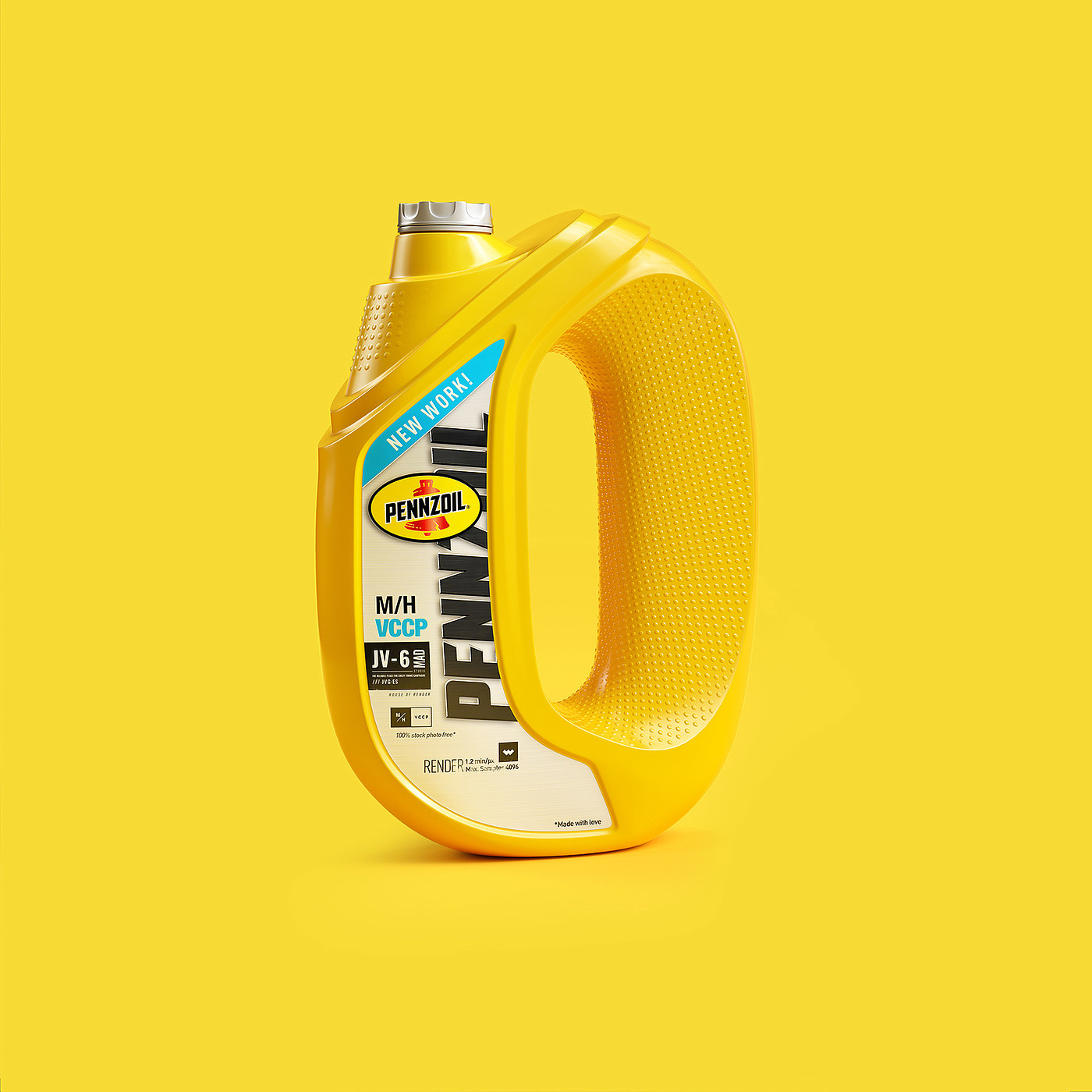 yellow，packing design，Pennzoil，