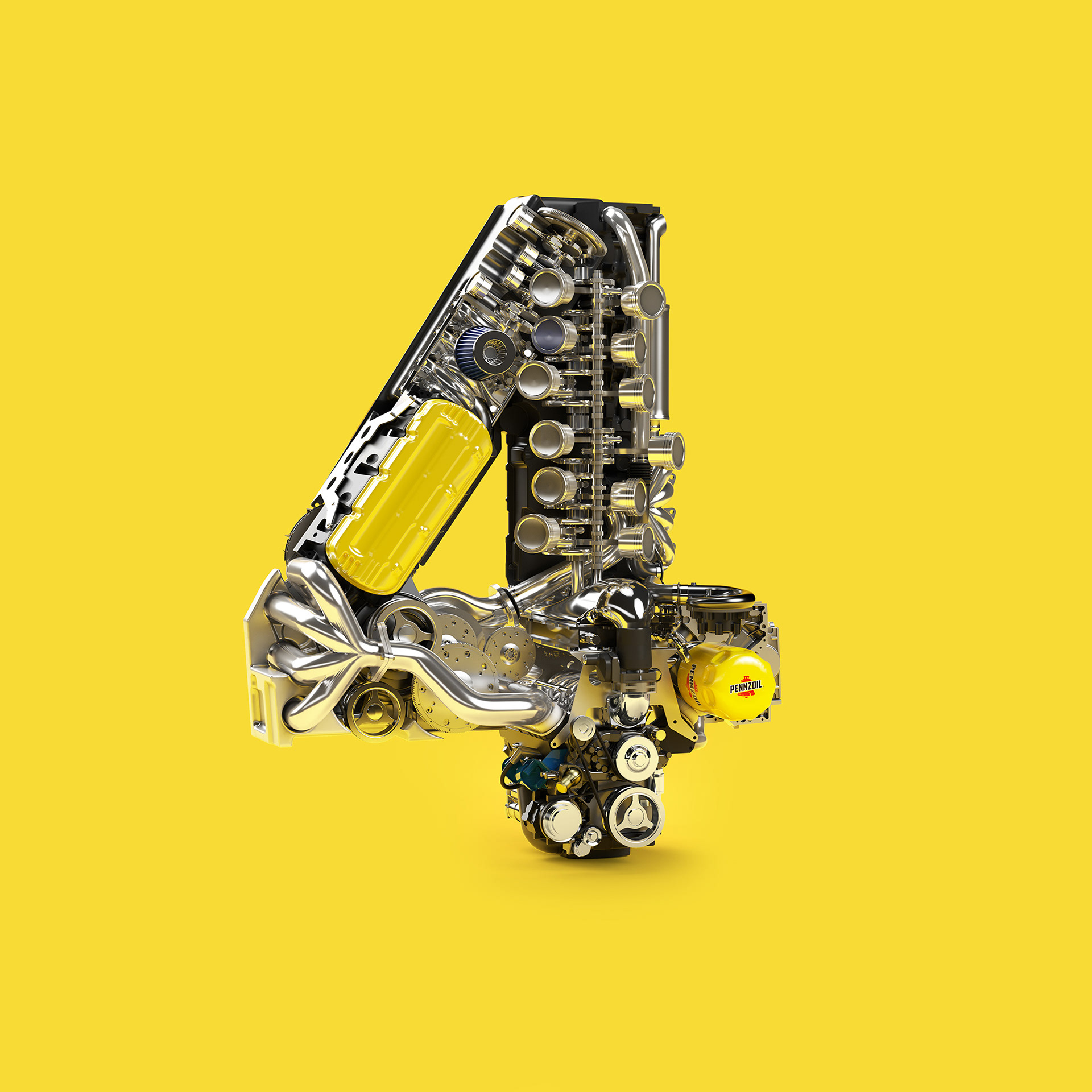 yellow，packing design，Pennzoil，