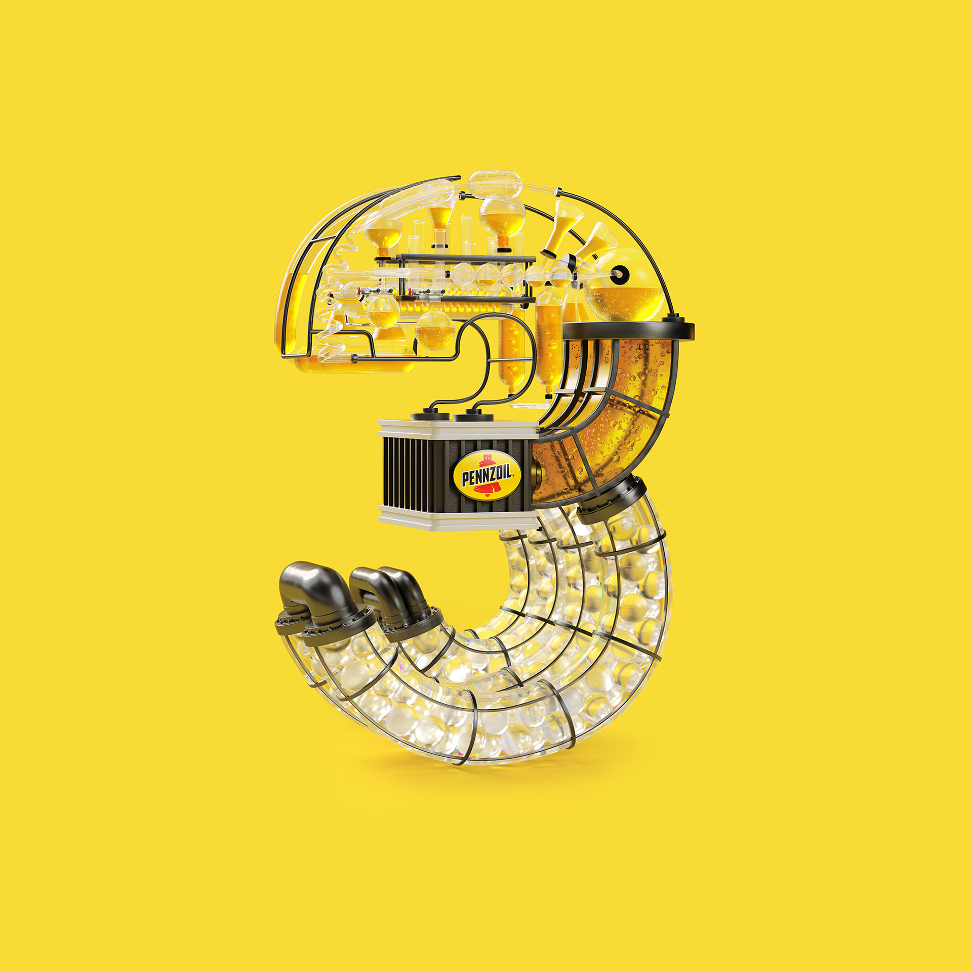 yellow，packing design，Pennzoil，