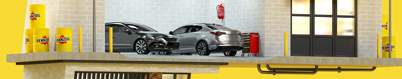 yellow，packing design，Pennzoil，