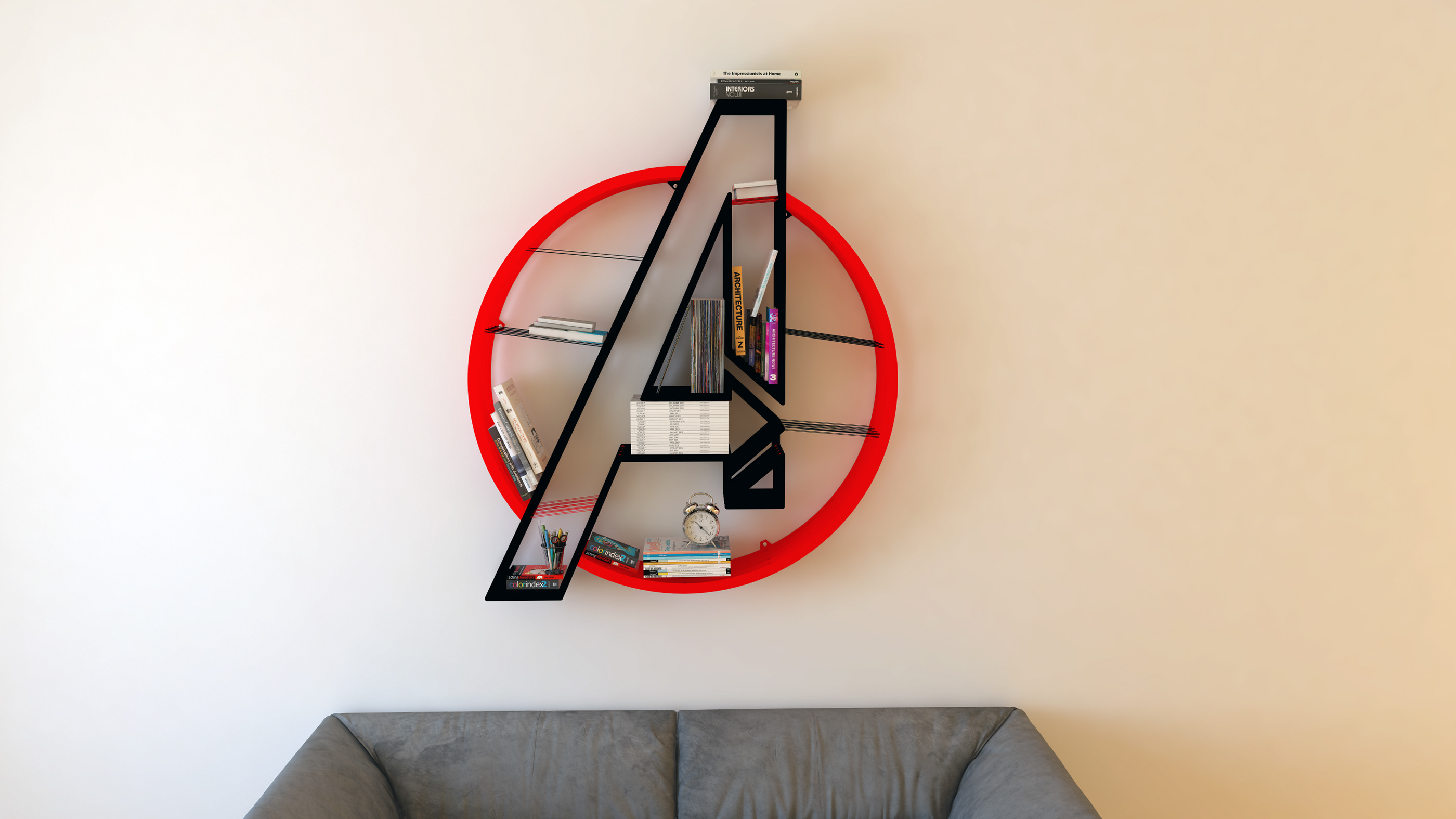 The Avengers，decorate，bookshelf，