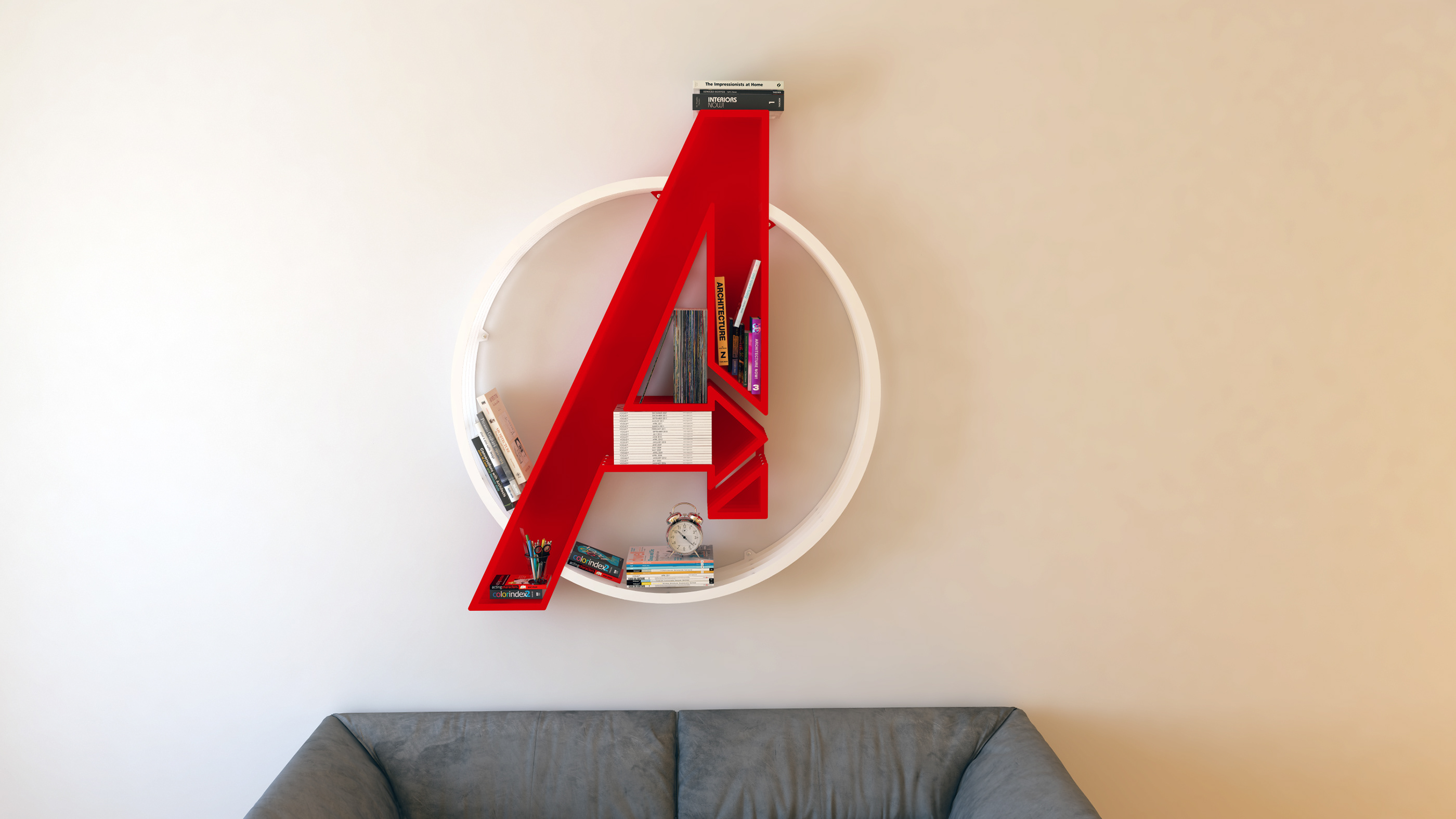 The Avengers，decorate，bookshelf，