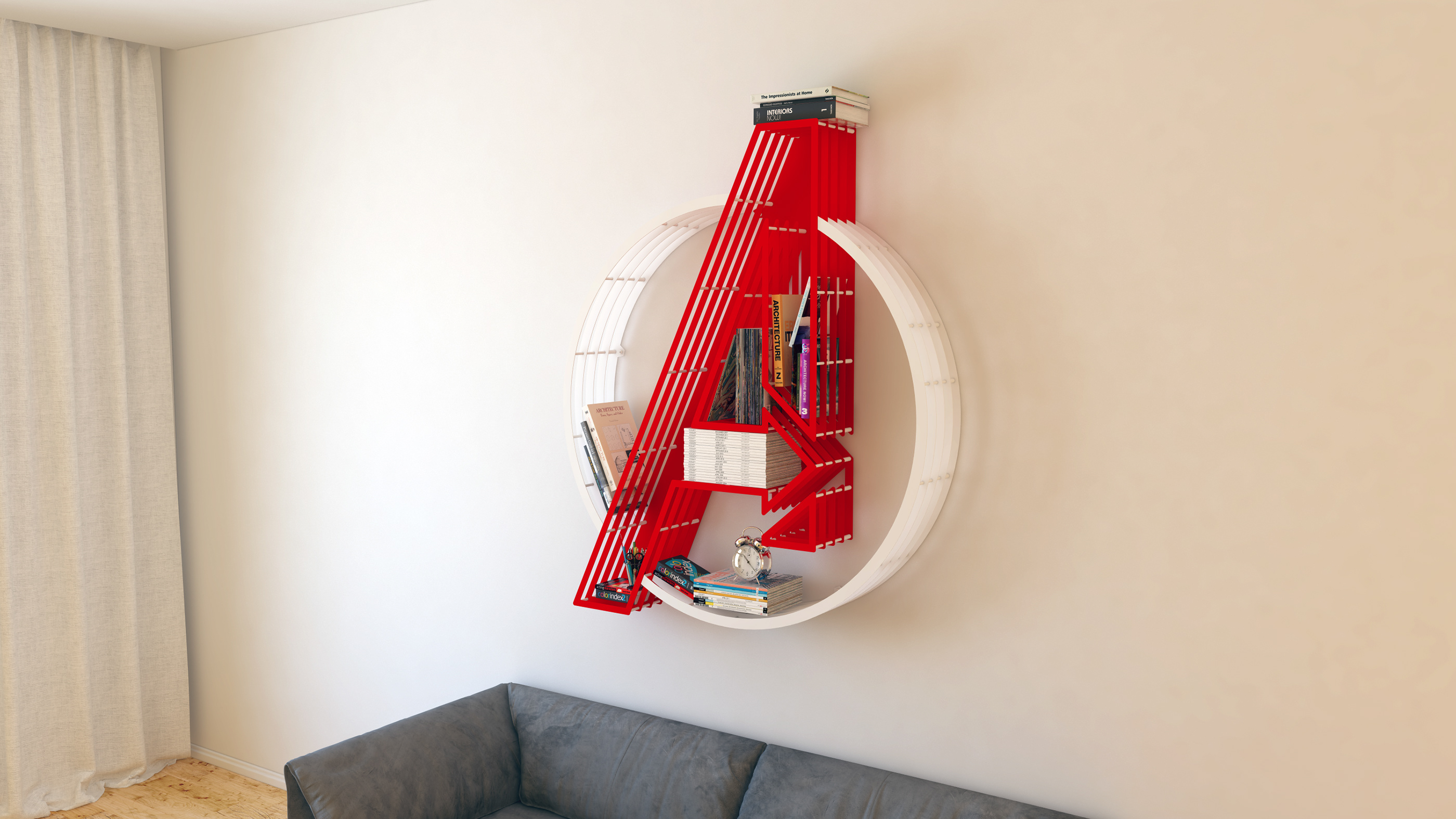 The Avengers，decorate，bookshelf，