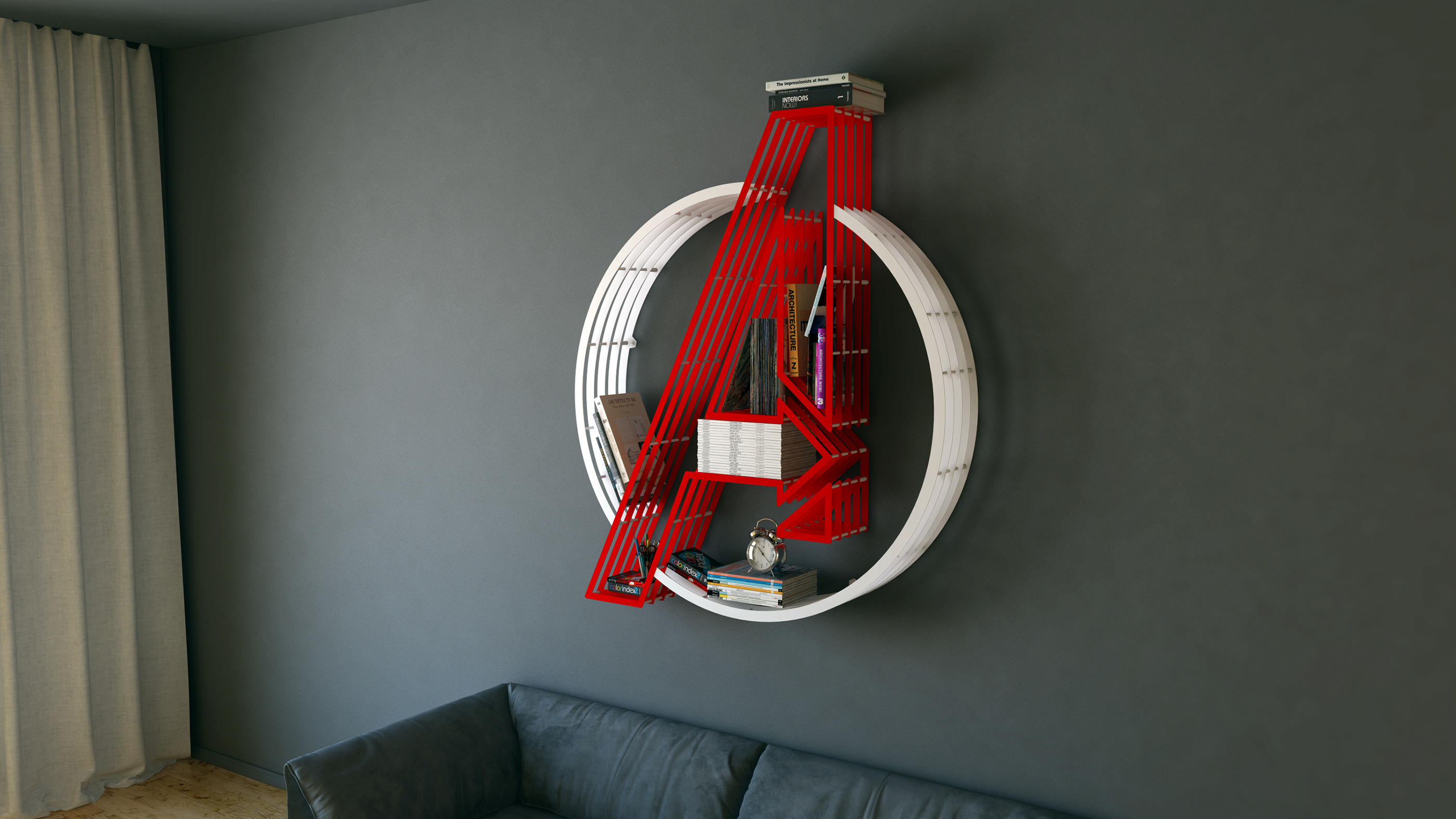 The Avengers，decorate，bookshelf，