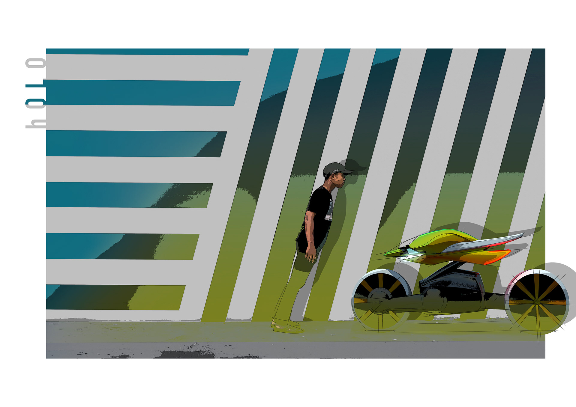 draft，Typesetting，Automobile design，Hand drawn，motorcycle，