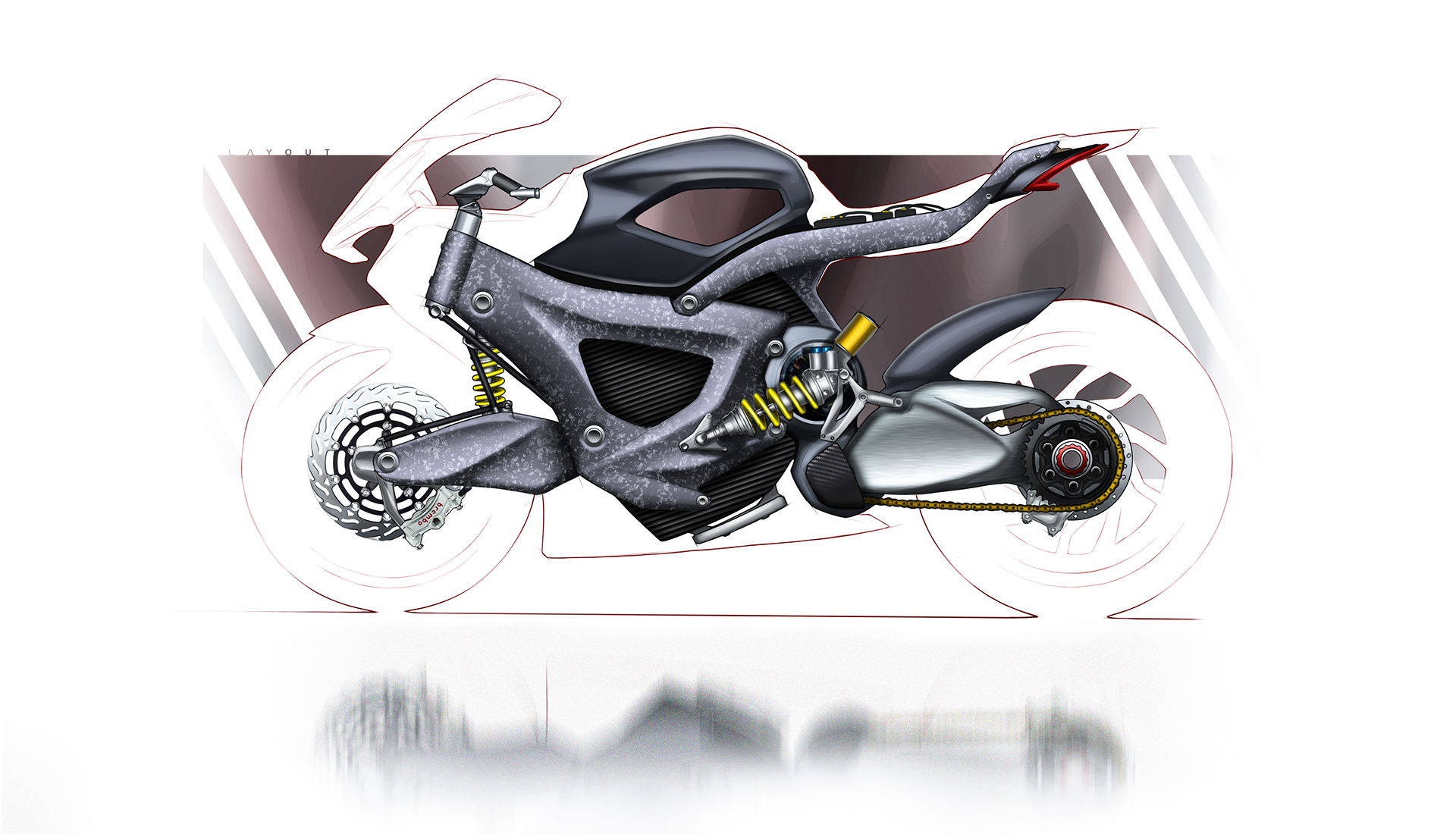 AGUSTA Atelier，motorcycle，gules，