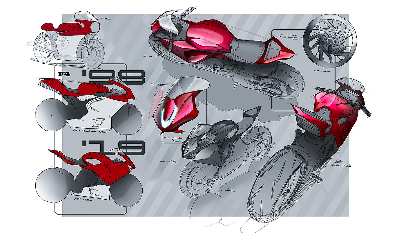 AGUSTA Atelier，motorcycle，gules，