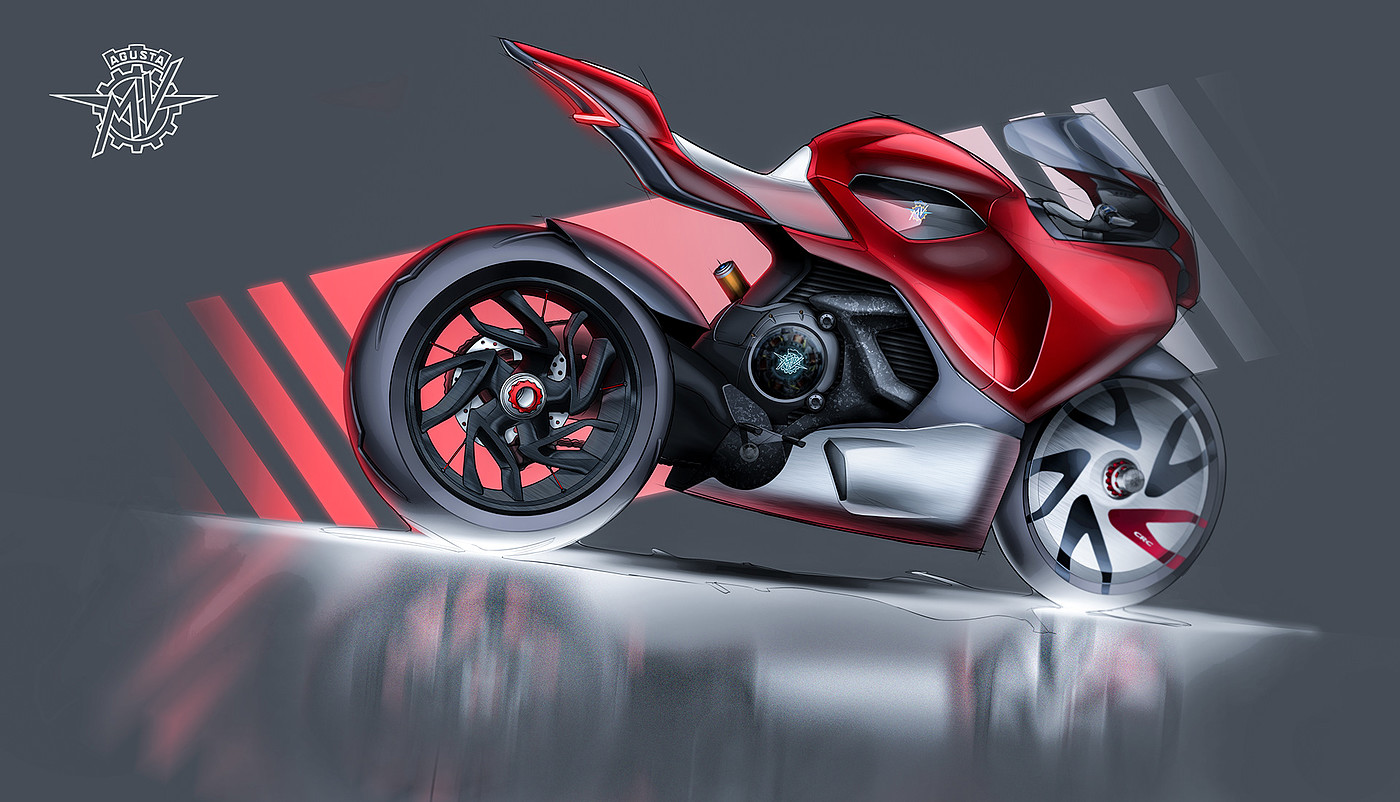 AGUSTA Atelier，motorcycle，gules，