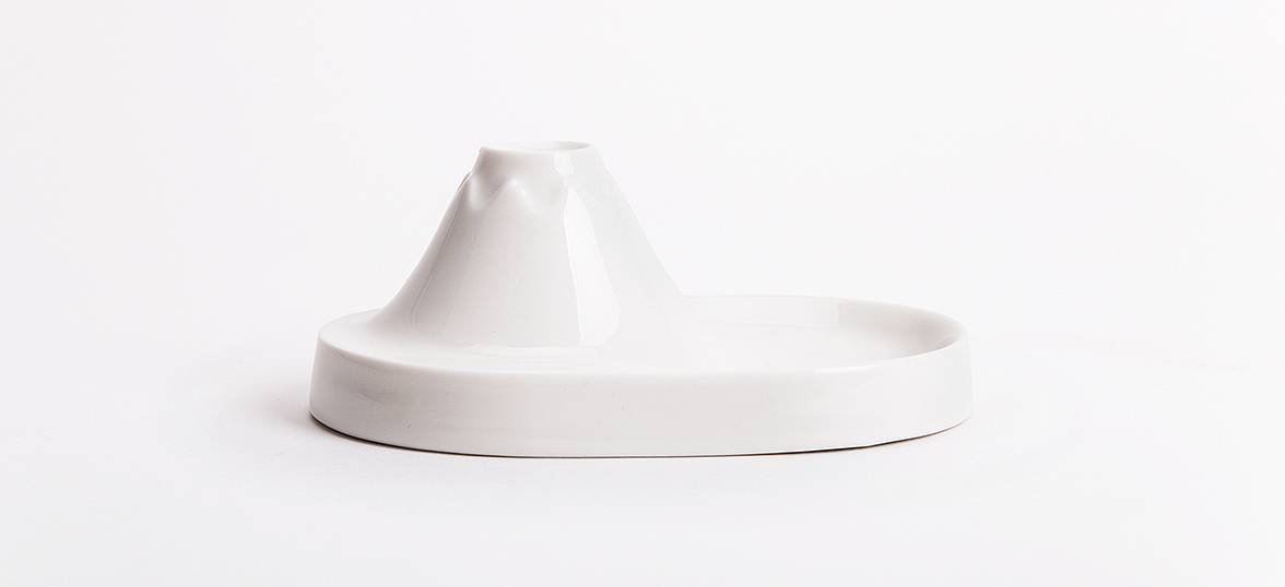 Fujiyama，Small material dish，ceramics，