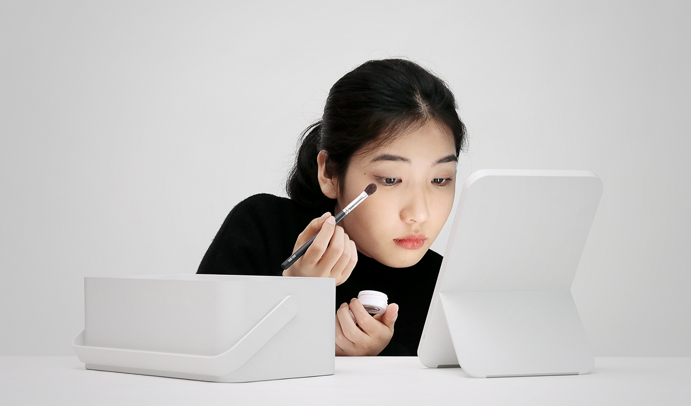 product design，industrial design，Cosmetic mirror，dressing case，