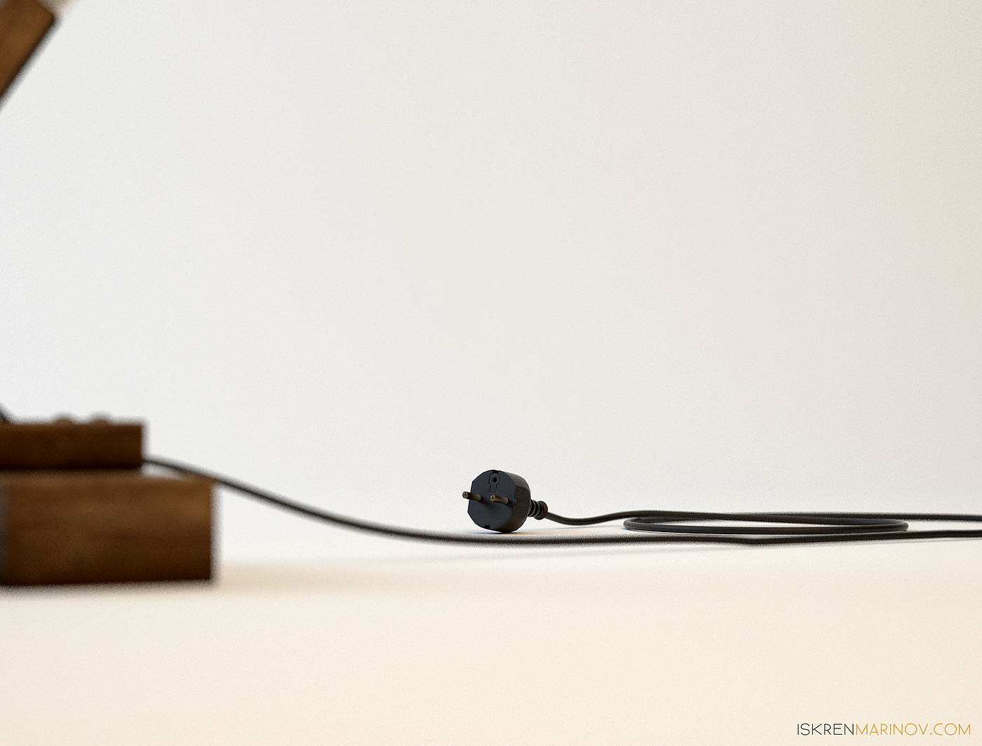 wooden ，Desk lamp，three-dimensional，design sketch，